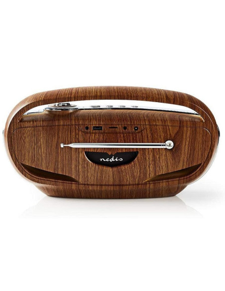 Radio DAB+ Numérique 60W FM Bluetooth Marron/Argent