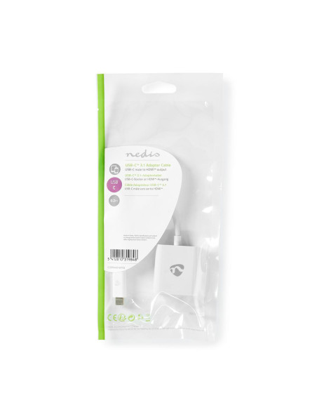 NEDIS Adaptateur USB-C / HDMI (M/F) 0.2m Blanc