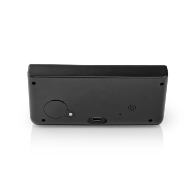 NEDIS Réveil et Chargeur Sans Fil USB Noir