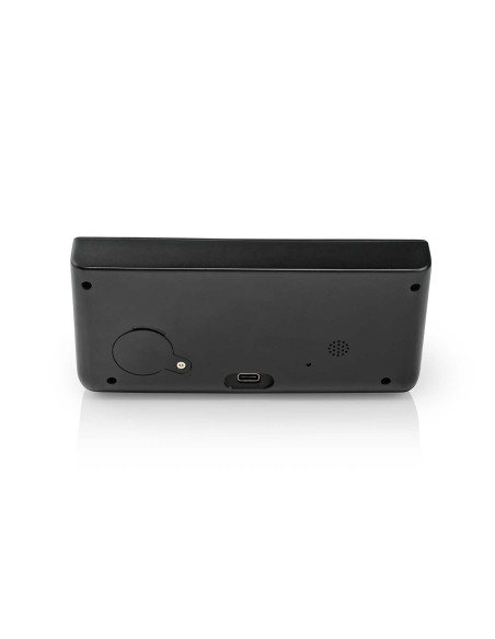 NEDIS Réveil et Chargeur Sans Fil USB Noir