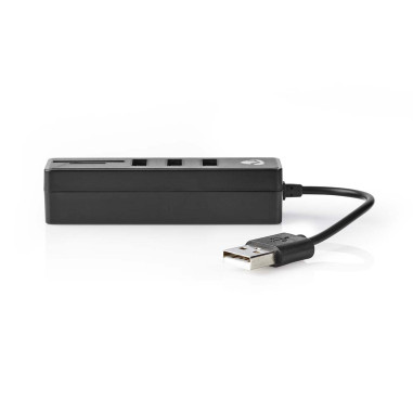 NEDIS HUB 2.0 avec lecteur de carte 3 ports USB et Carte SD/TF