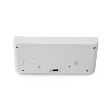 NEDIS Réveil et Chargeur Sans Fil USB Blanc