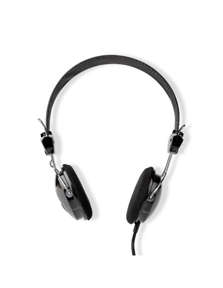 NEDIS Casque Filaire 3.5 mm Noir Ultraléger Confort Utilisateur Optimal