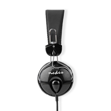 NEDIS Casque Filaire 3.5 mm Noir Ultraléger Confort Utilisateur Optimal