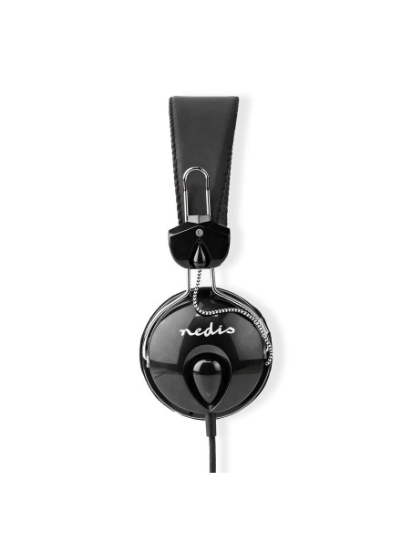NEDIS Casque Filaire 3.5 mm Noir Ultraléger Confort Utilisateur Optimal