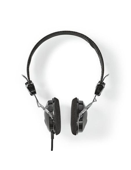 NEDIS Casque Filaire 3.5 mm Noir Ultraléger Confort Utilisateur Optimal