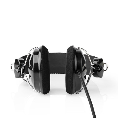 NEDIS Casque Filaire 3.5 mm Noir Ultraléger Confort Utilisateur Optimal