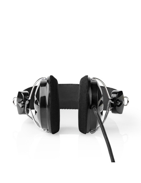 NEDIS Casque Filaire 3.5 mm Noir Ultraléger Confort Utilisateur Optimal