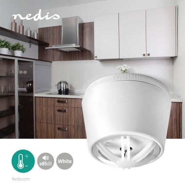 NEDIS Détecteur de Chaleur Alimenté par Pile 85dB