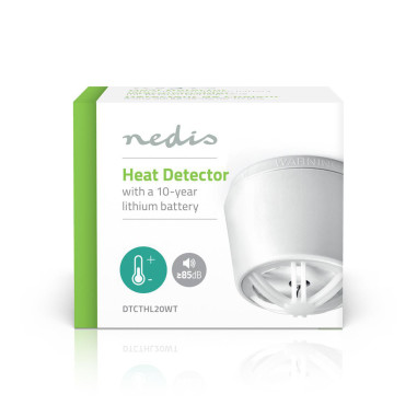 NEDIS Détecteur de Chaleur Alimenté par Pile 85dB