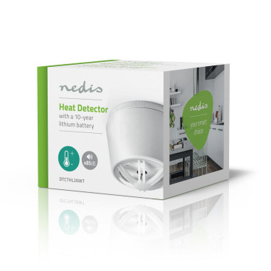 NEDIS Détecteur de Chaleur Alimenté par Pile 85dB