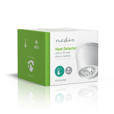 NEDIS Détecteur de Chaleur Alimenté par Pile 85dB