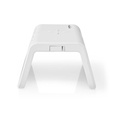 Réveil + Chargeur Sans Fil  Certifié Qi | 5 / 7.5 / 10 / 15 W Double Alarme Blanc