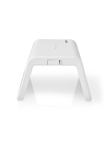 Réveil + Chargeur Sans Fil  Certifié Qi | 5 / 7.5 / 10 / 15 W Double Alarme Blanc