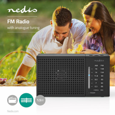 NEDIS Radio 1.5 W Format de Poche Réglage Analogique