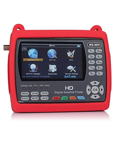 SATLINK WS6951 HD Mesureur de Champ Satellite DVB-S2 Ecran 4.3" Couleur TFT