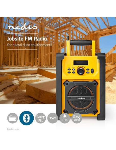 Pack NEDIS Radio FM de Chantier + Radiateur Electrique Soufflant 200W