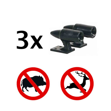 3 LOT DE 2 x HOBI 100% Original AVERTISSEUR À ULTRASONS REPOUSSE GIBIER Sifflets Ultrasons Anti Collision Voiture
