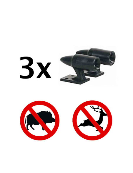 3 LOT DE 2 x HOBI 100% Original AVERTISSEUR À ULTRASONS REPOUSSE GIBIER Sifflets Ultrasons Anti Collision Voiture