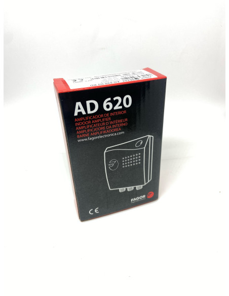 FAGOR AD620 Amplificateur TNT Intérieur 2 Sorties Ampli Appartement Antenne Rateau Fixation RAI DIN