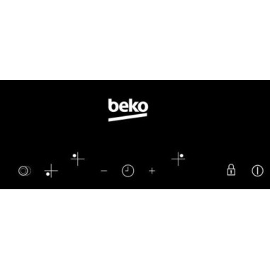 BEKO Table de Cuisson Vitrocéramique 3 Foyers Commandes Sensitives Timer Double Ring
