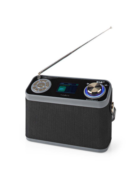 NEDIS Radio DAB+ Conception de table DAB+/FM 2.4 Écran couleur