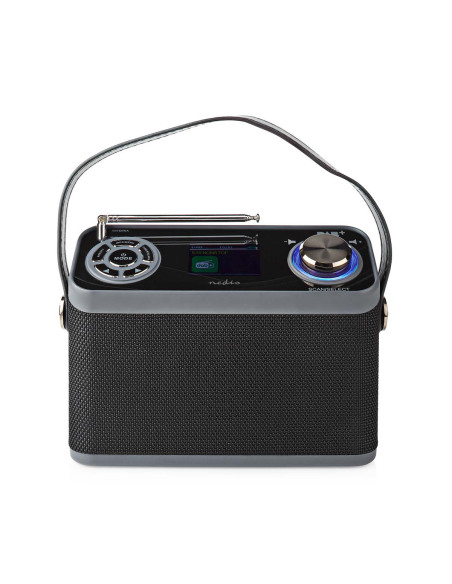 NEDIS Radio DAB+ Conception de table DAB+/FM 2.4 Écran couleur
