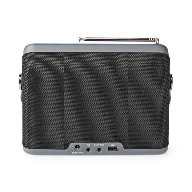 NEDIS Radio DAB+ Conception de table DAB+/FM 2.4 Écran couleur