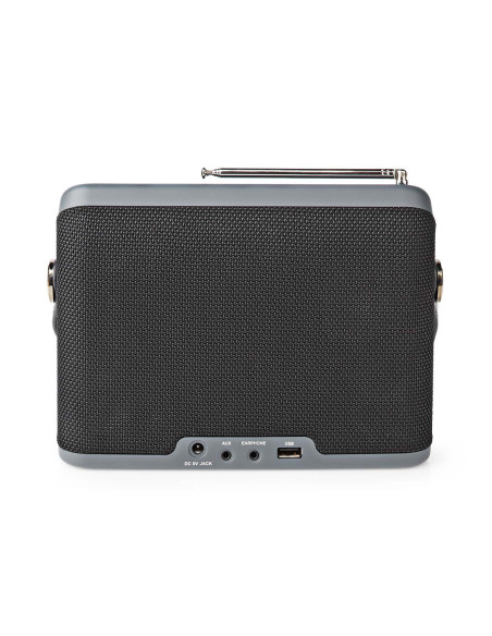 NEDIS Radio DAB+ Conception de table DAB+/FM 2.4 Écran couleur