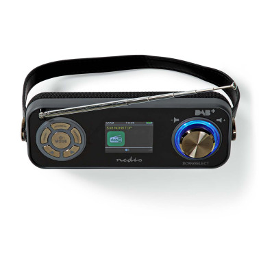 NEDIS Radio DAB+ Conception de table DAB+/FM 2.4 Écran couleur