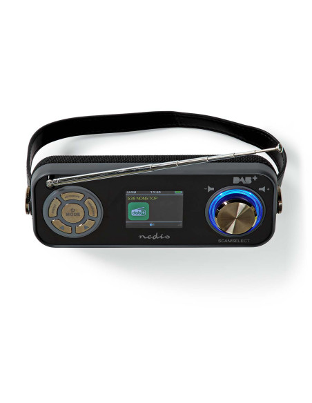 NEDIS Radio DAB+ Conception de table DAB+/FM 2.4 Écran couleur
