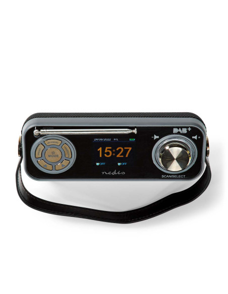 NEDIS Radio DAB+ Conception de table DAB+/FM 2.4 Écran couleur