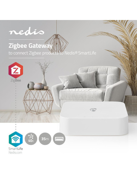 NEDIS Passerelle Zigbee Wi-Fi / Zigbee 3.0 Alimenté Par Port USB
