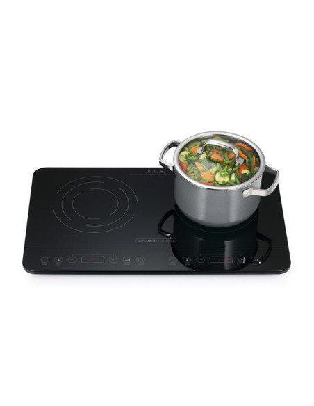 KITCHENCHEF Plaque Induction 2 Foyers 3500W Timer 180 min