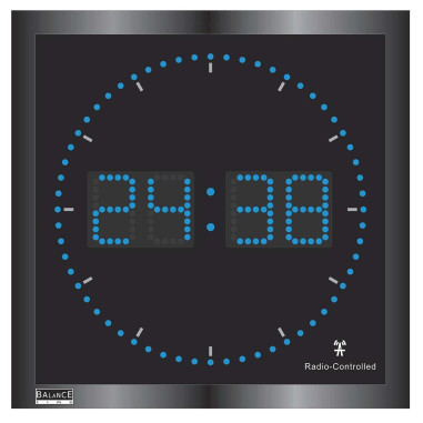 NEDIS Horloge murale Numérique Radiocontrolée Noir