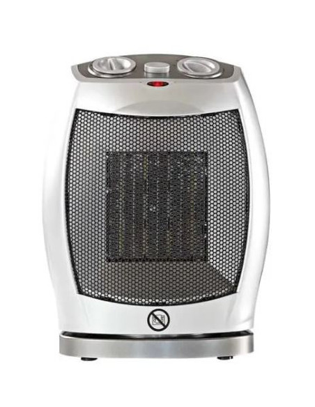 NEDIS Radiateur électrique soufflant céramique blanc 1500W Chauffage d'appoint