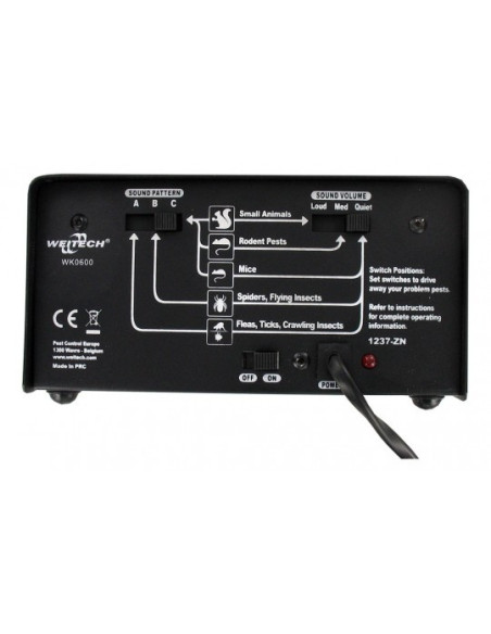 WEITECH WK0600 Répulsif Rats Souris Chauve Souris Insectes Rongeurs