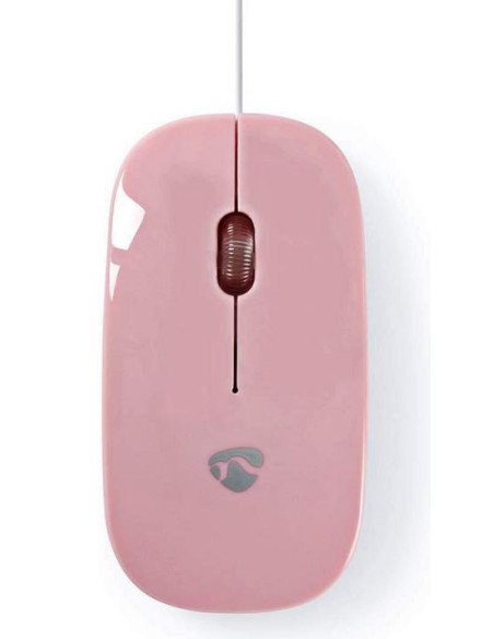 NEDIS Souris PC Filaire 1 000 dpi 3 boutons Rose
