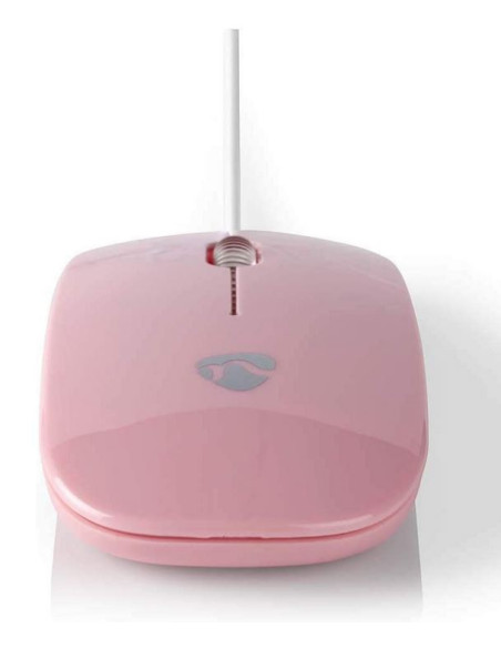 NEDIS Souris PC Filaire 1 000 dpi 3 boutons Rose