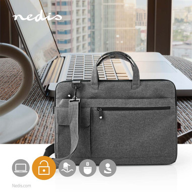 NEDIS Sac ordinateur portable  15-16  Sangle de transport  8 Compartiments