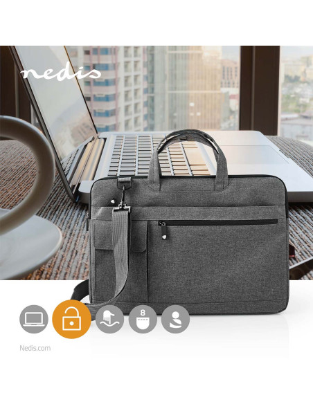 NEDIS Sac ordinateur portable  15-16  Sangle de transport  8 Compartiments