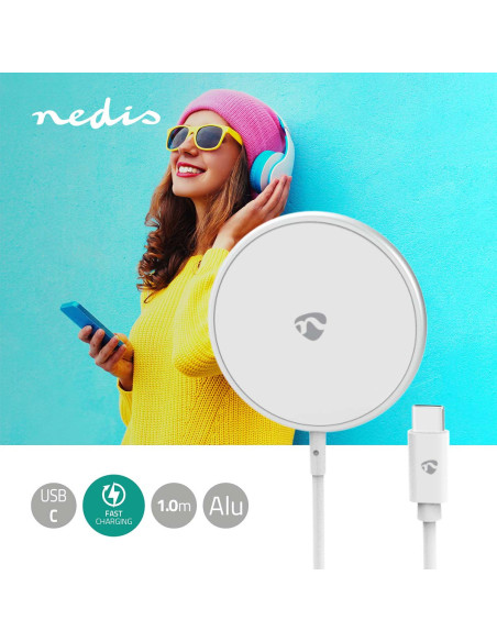 NEDIS Chargeur Sans Fil Câble Extra-Long Avec Connecteur USB-C