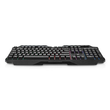 NEDIS Clavier de Jeu Filaire USB Type-A Clés A Membrane LED AZERTY