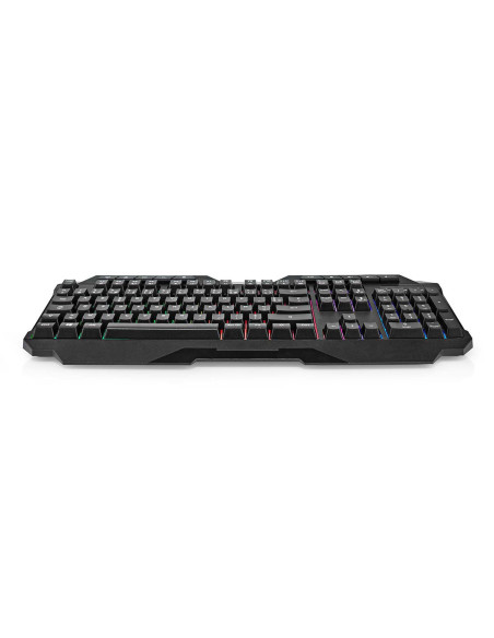 NEDIS Clavier de Jeu Filaire USB Type-A Clés A Membrane LED AZERTY