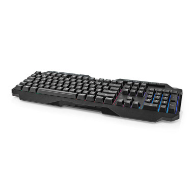 NEDIS Clavier de Jeu Filaire USB Type-A Clés A Membrane LED AZERTY