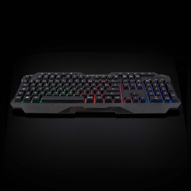 NEDIS Clavier de Jeu Filaire USB Type-A Clés A Membrane LED AZERTY