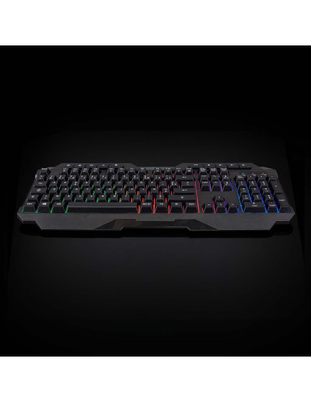 NEDIS Clavier de Jeu Filaire USB Type-A Clés A Membrane LED AZERTY
