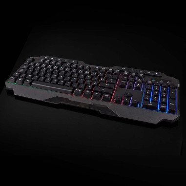 NEDIS Clavier de Jeu Filaire USB Type-A Clés A Membrane LED AZERTY