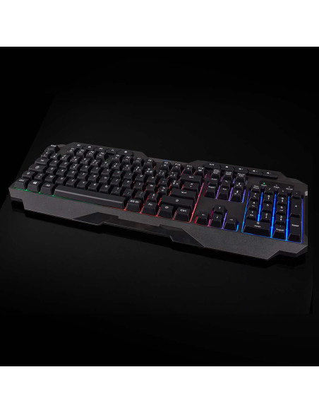 NEDIS Clavier de Jeu Filaire USB Type-A Clés A Membrane LED AZERTY