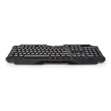 NEDIS Clavier de Jeu Filaire USB Type-A  Clés à Membrane LED QWERTZ